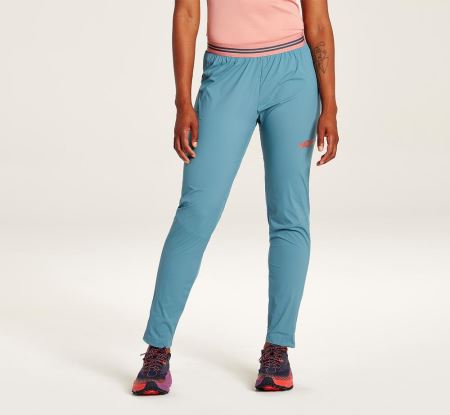 Hoka One One Wind Pant Dama - Colanti Albastri / Albastri | RO-8l4mAXY